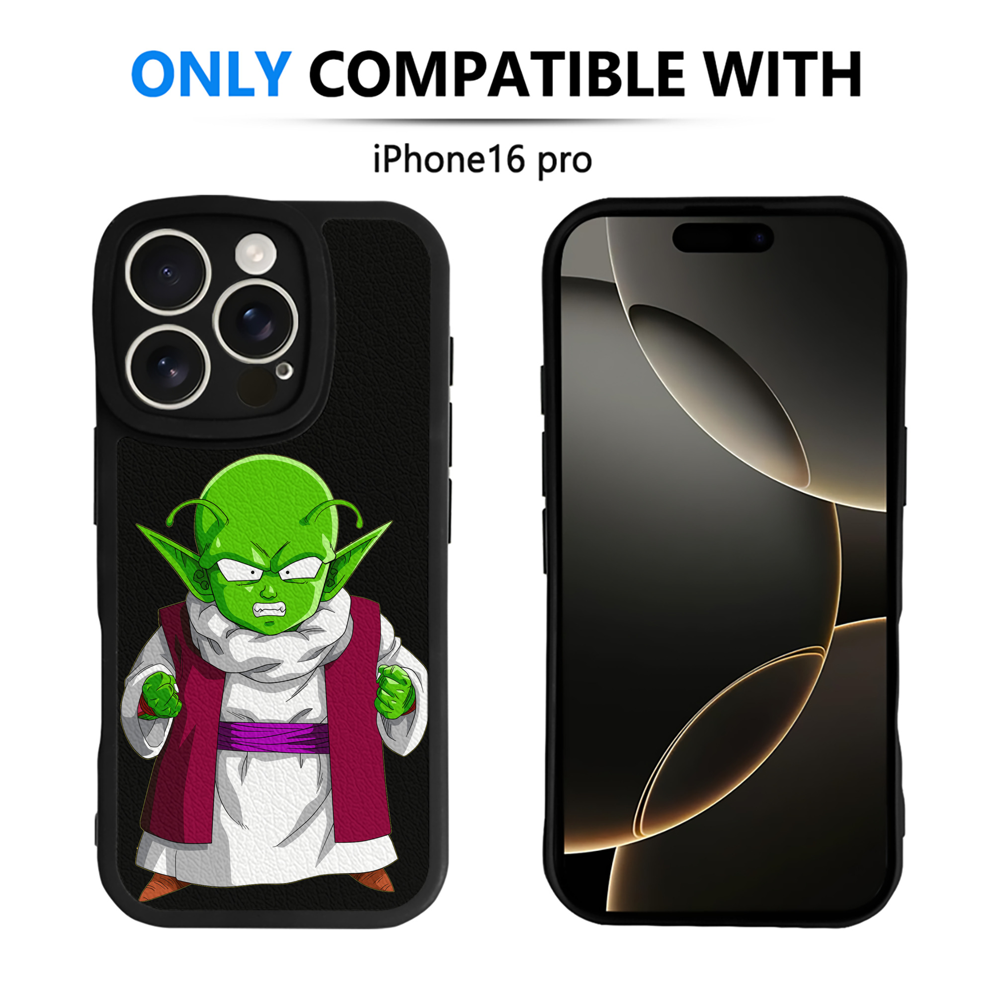 （画像用） ドラゴンボール ピッコロ DRAGON BALL Piccolo 【iPhone 16シリーズ対応】シリコンスマホケース（レザー調） 材質：シリコン